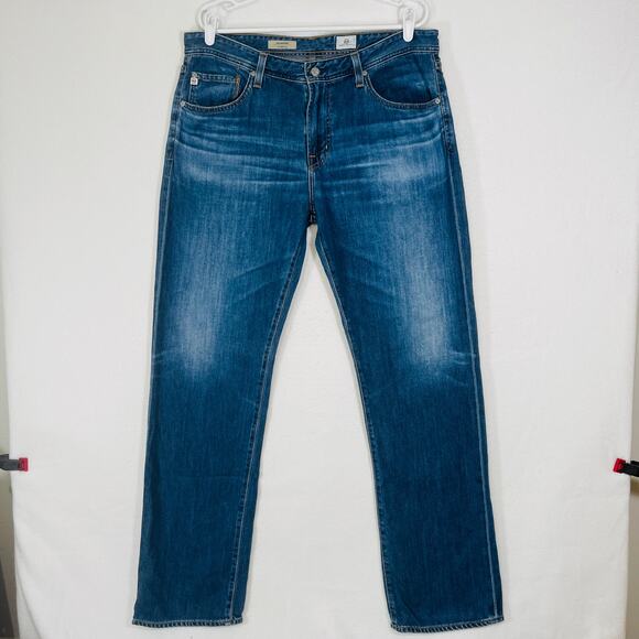 AG Adriano Goldschmied Men's 36x34 The Protege Straight Leg Blue Denim Jean USA - Picture 1 of 10